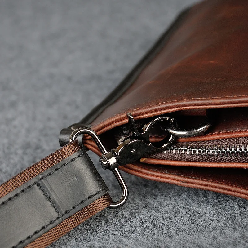 2019 Дизайнерские мужские портфели винтажные сумки на плечо Crazy Horse кожаные через