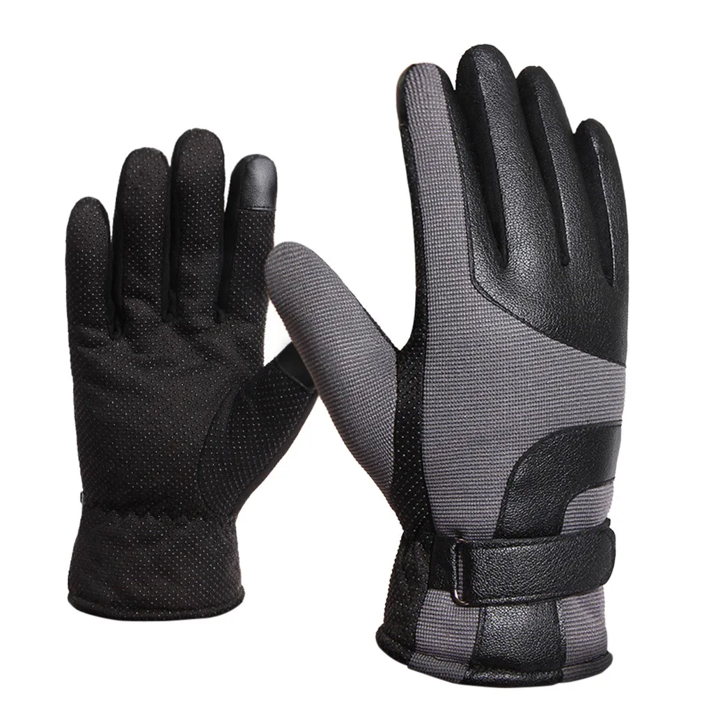 KLV 2019 TOP Alpine Swiss Men's Gloves Dressy Leather Warm Thermal Lined Wrist Strap 12.21 | Спорт и развлечения