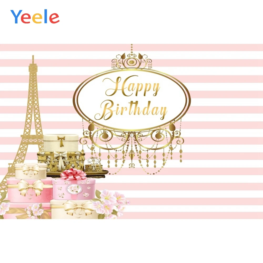 

Yeele Vinyl France Eiffel Tower Gift Birthday Party Photography Backdrops Children Photographic Backgrounds For Photo Studio