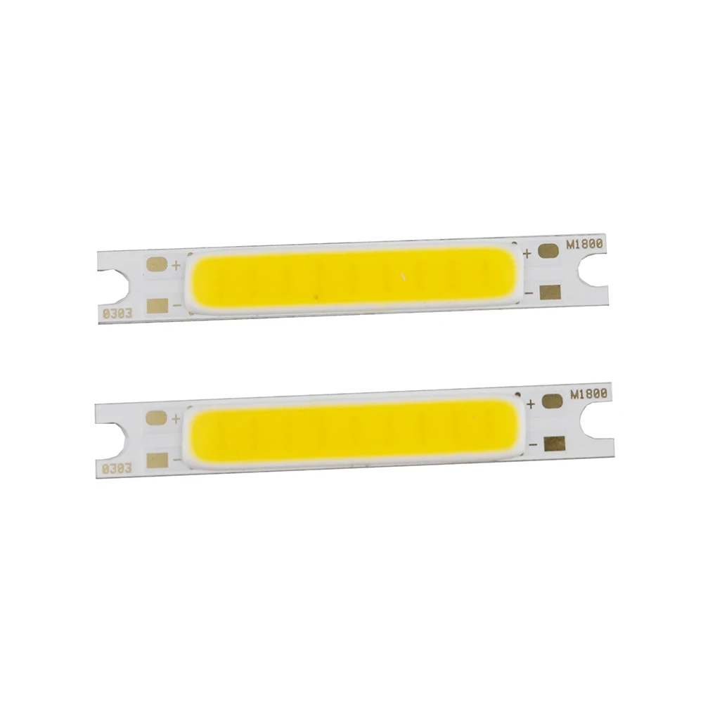 2 шт. Cob светодиодный источник света Epistar Chip 3W DC9 11V сверхъяркая Лампа 48*7 мм изделие