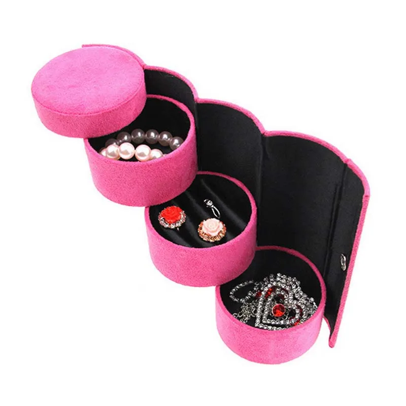 

Deer Velvet Small Cylinder Ring Box Jewelry Box Stud Earrings Bracelet Box Bag