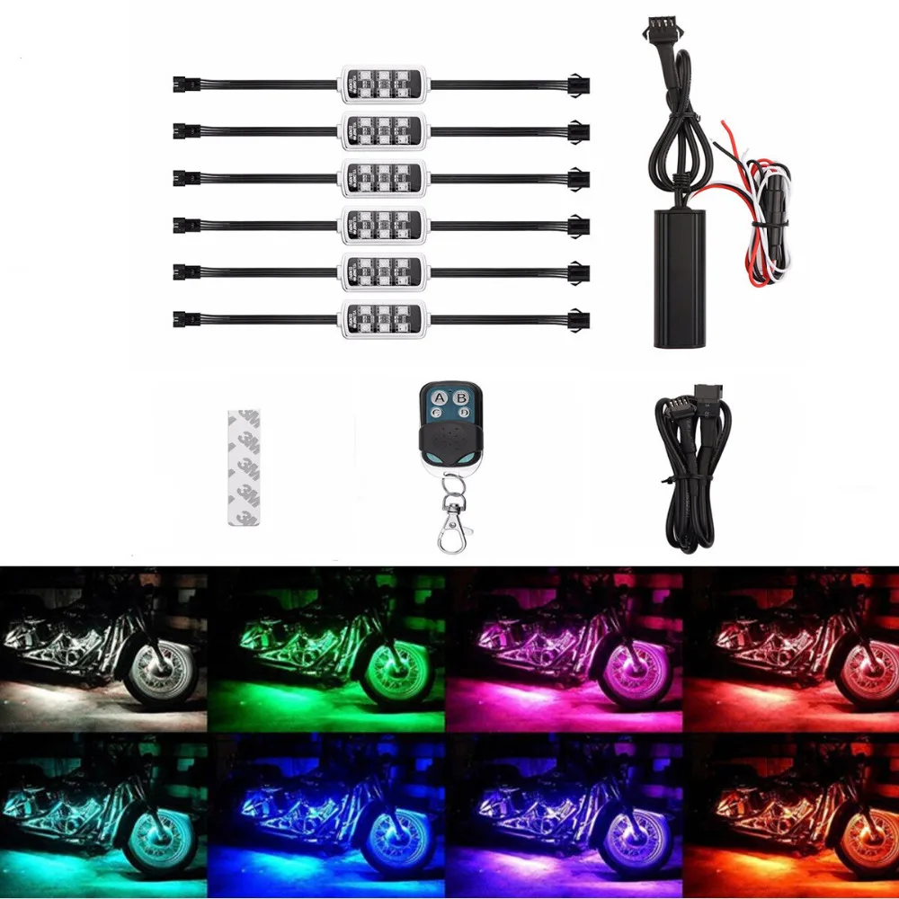 RGB дистанционное управление музыкой беспроводной светодиодный автомобильный