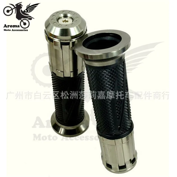 

5 colors optional 7/8'' 22mm motorcycle handlebar grips motorbike Accessories CNC colorful decal red blue gold sliver black blue