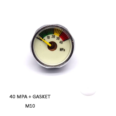 1 дюймов Мини манометр для подводного плавания 40MPA/300 бар/400 бар/5000PSI/6000PSI - Цвет: 40MPA GASKET