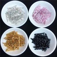 100pcslot 2 5mm25mm czech twist bugles 08 glass tube seed beads for jewelry makingwomen diy garment sewing accessories