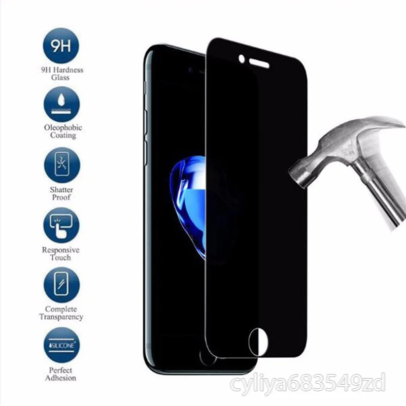 Защитное стекло для iPhone X Xr Xs Max 8 7 6 6S Plus закаленное антишпионское 10 шт./лот 2.5D |