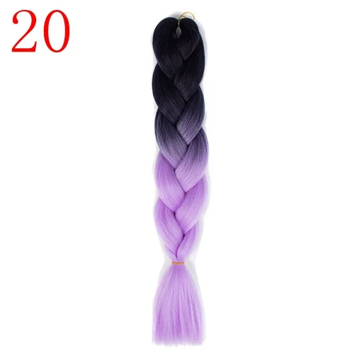 #14 MERISIHAIR, 24 дюйма, Омбре, розовый, блонд, красный, синий, плетеные волосы, синтетические, вязанные волосы для наращивания, огромные косички, прически - Цвет: #14