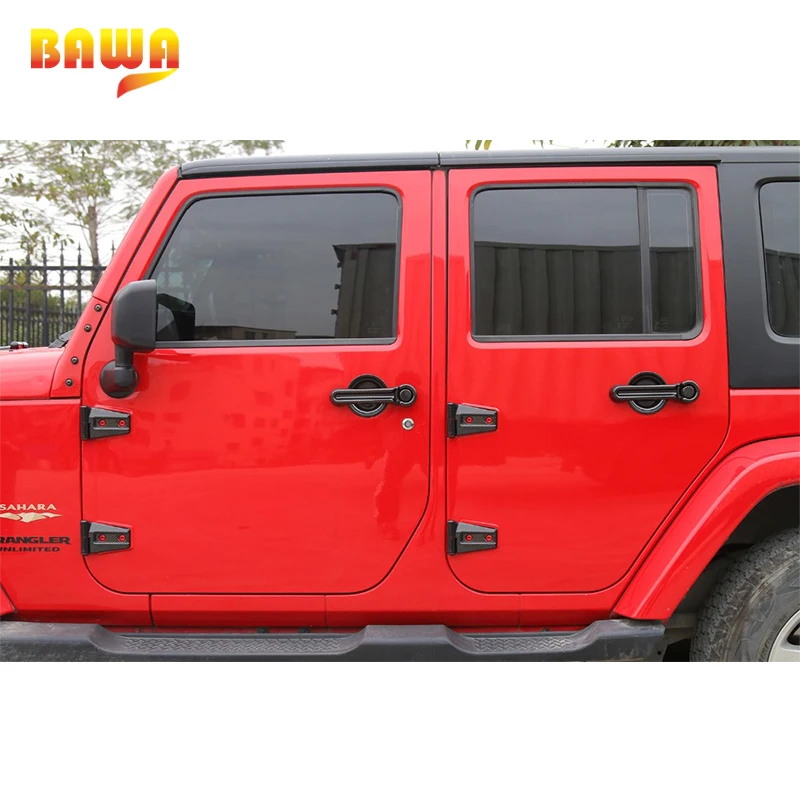 BAWA 4 дверные автомобильные ручки наклейки на крышку для Jeep Wrangler JK 2007-2017 ABS Внешние