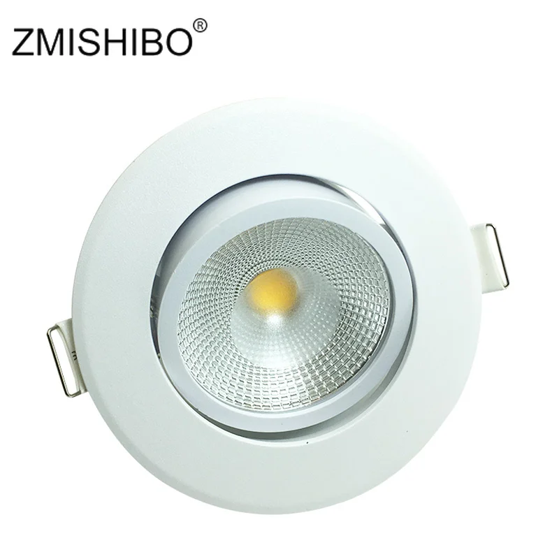 Светодиодный точечный светильник ZMISHIBO круглая утопленная лампа с COB матрицей