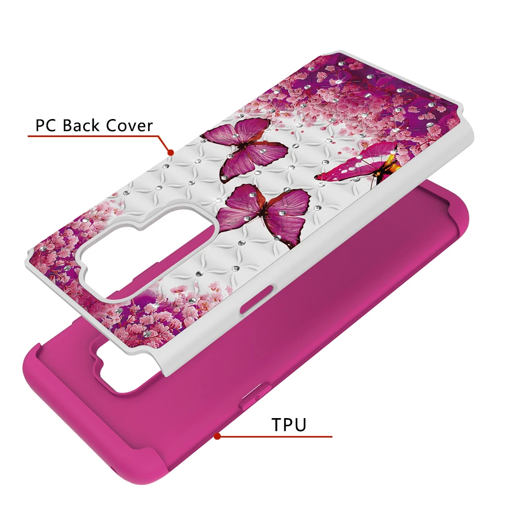 Сверхмощный чехол для Samsung Galaxy S8 S9 Plus J3 J327 J727 J7 Prime J2 Core Note 9 On7 Bling Butterfly Flower PC