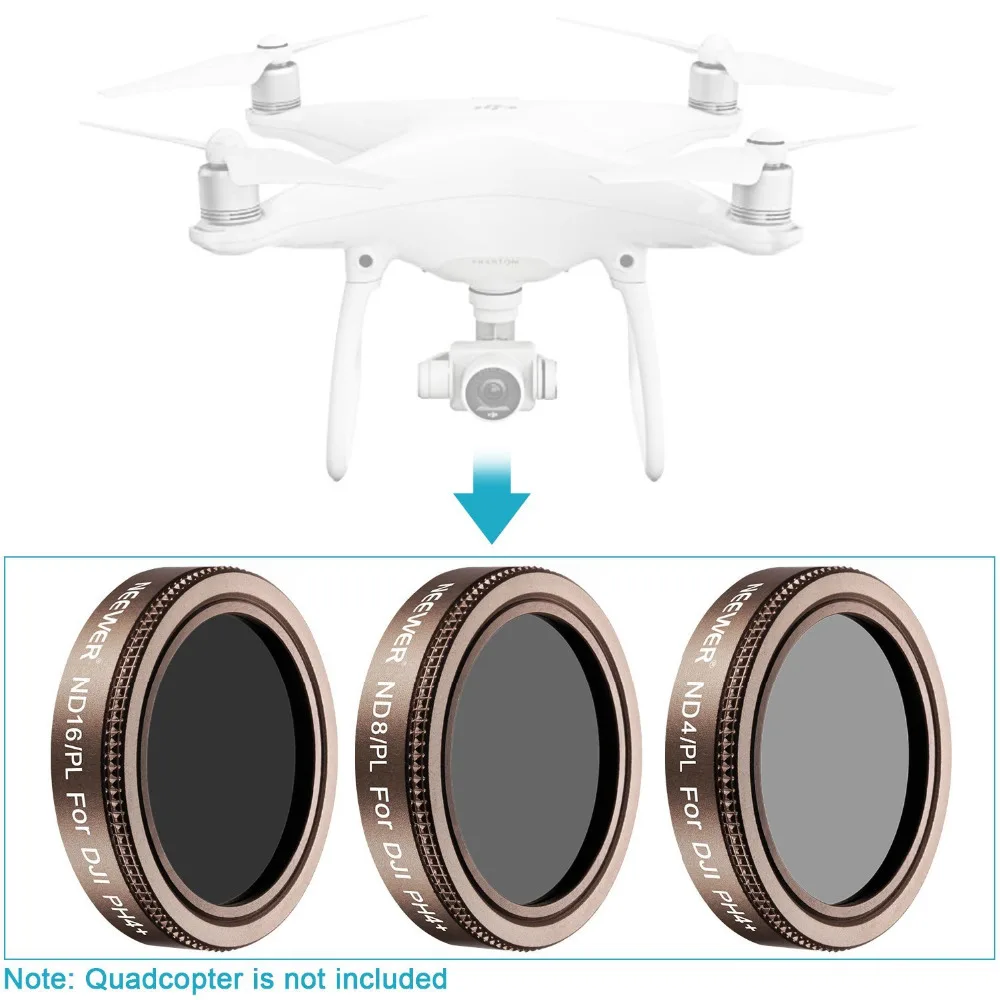 Комплект фильтров для объектива Neewer 3 шт. DJI Phantom 4 Pro многослойное покрытие стекло