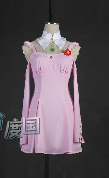 2022 костюм для косплея ReZero kara Hajimeru Isekai Seikatsu Emilia розовое платье девочек в стиле