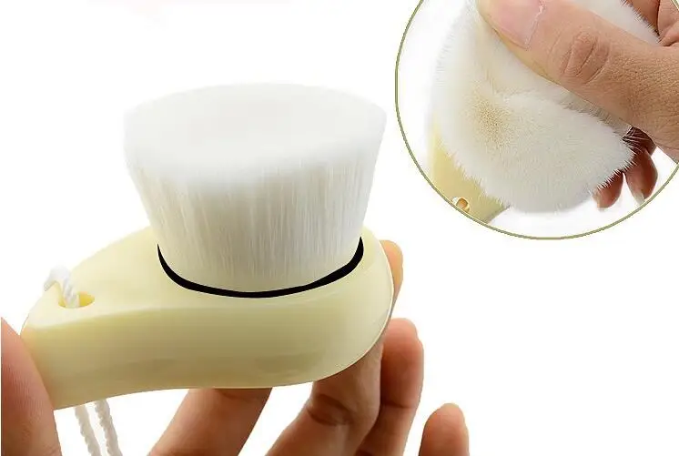 1 шт. пластиковая ручка волокно шерсть щетинок глубокое очищение мыть поры уход