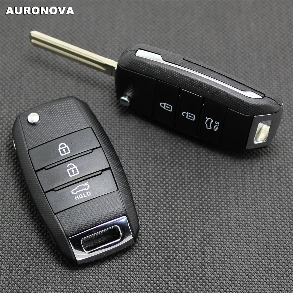 Чехол для ключей AURONOVA складной Kia K2 K3 K5 Carens Cerato Forte Sportage 3 кнопки чехол