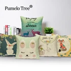 Новинка 2019, чехол для подушки в виде лисы для автомобильного сиденья, милый декоративный чехол для детской подушки