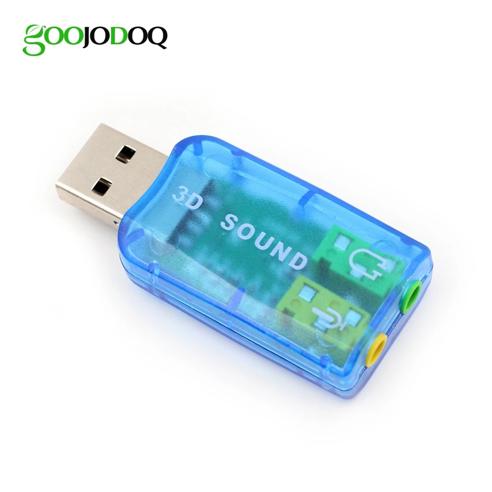 Виртуальная звуковая карта 5 1 Внешний USB аудио адаптер Звуковая к разъему 3 мм