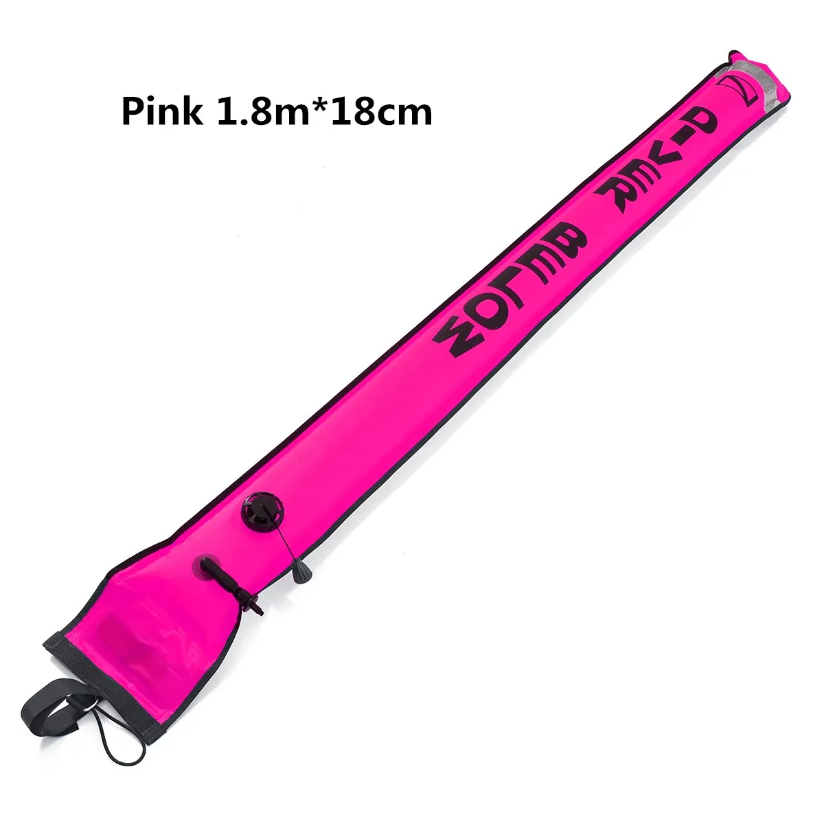 1.8mx18cm pink 1/1. 2/1. 5/1. 8 м буй для дайвинга Дайвинг поверхности маркерный буй SMB подводный Детская безопасность сигнала буй поплавок надувные трубки колбаса - Цвет: 1.8mx18cm pink