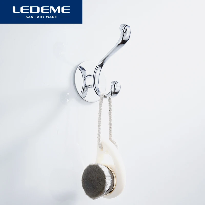 

LEDEME Robe Hooks Wall Door Hanger Clothing Hook Hat Coat Clothes Towel Hook Viscose Convenient Robe Hook L202-5