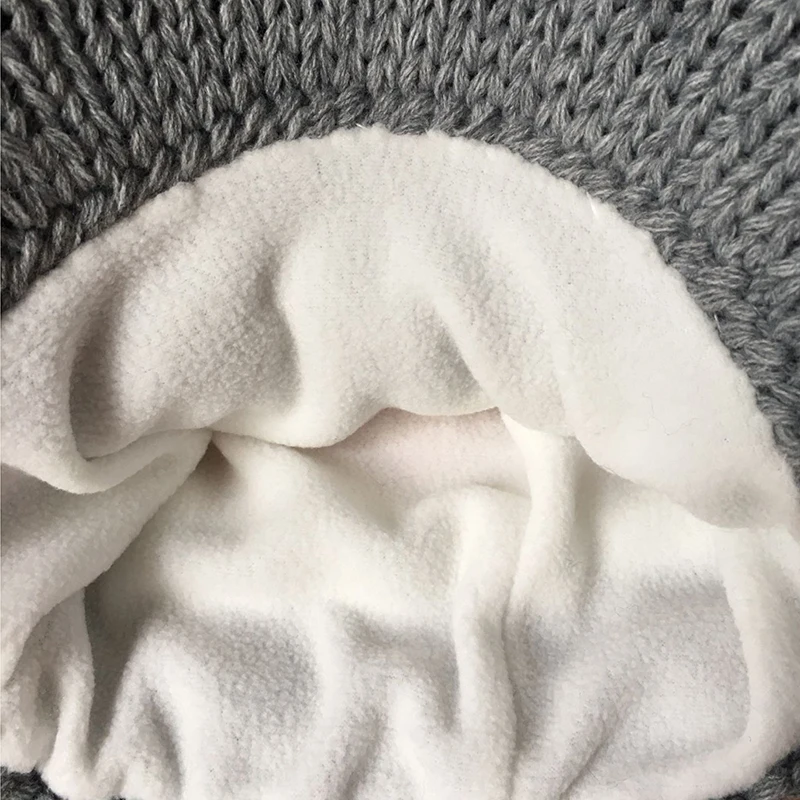 Элегантный Теплый комплект в Корейском стиле женский зимний вязаный крючком