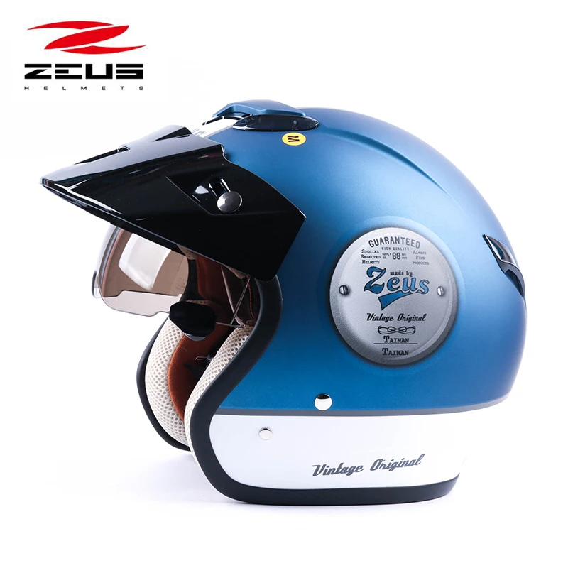 

ZEUS 382 open face 3/4 motorcycle motorcross Casco Capacete helmet, scooter helmet Vintage retro motorcycle safety helmet