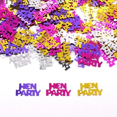 henparty mixed color Около 400 шт цветные пластиковое конфетти в форме пениса, вечерние украшения для холостяцкого стола, Свадебные вечерние принадлежности для куриц - Цвет: henparty mixed color