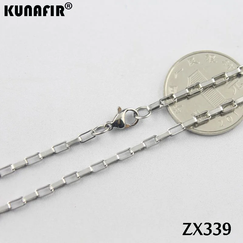 Цепочка Из Нержавеющей Стали длиной 14 38 дюймов 2 5 мм 20 шт.|box chain|chain stainlessstainless steel