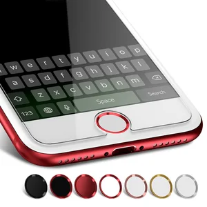 universal home button sticker for iphone 8 7 6 6s plus ipad air 2 3 4 aluminum touch id anti sweat screen protector for iphone 8 free global shipping