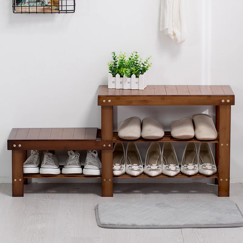 Louis Fashion Shoe Cabinets European Sofa Simple Modern Storage Nan Bamboo Multifunctional Children Stool Solid Wood |