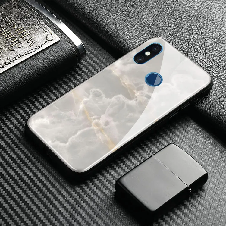 Мрамор Jade текстуры Новый Стекло Мягкий силиконовый чехол телефона для сяо mi 6 8 9 SE - Фото №1