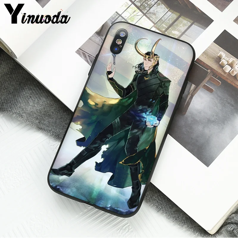 Yinuoda Marvel Hero Loki ТПУ черный чехол для телефона чехол для Apple iPhone 8 7 6 6S Plus X XS MAX 5 5S SE XR Чехол для мобильного телефона s - Цвет: A4