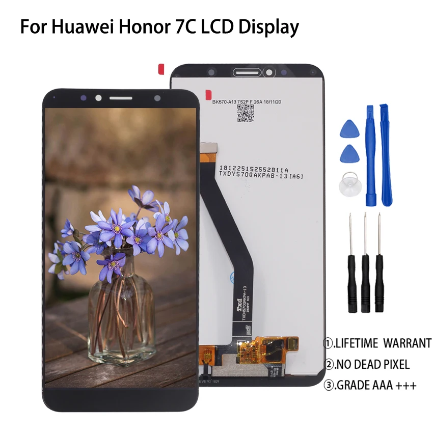 Оригинальный Для Huawei Honor 7C ЖК дисплей кодирующий преобразователь сенсорного