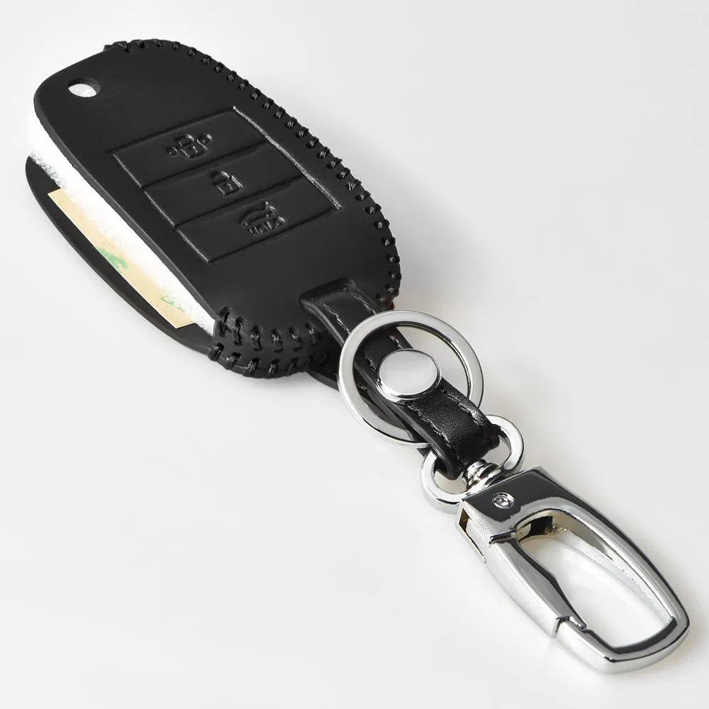 Черный Аксессуары для автомобильных ключей, чехол для KIA Sid Rio Soul Sportage Ceed Sorento Cerato K2 K3 K4 K5, защитный чехол для автомобильных ключей - Название цвета: Черный