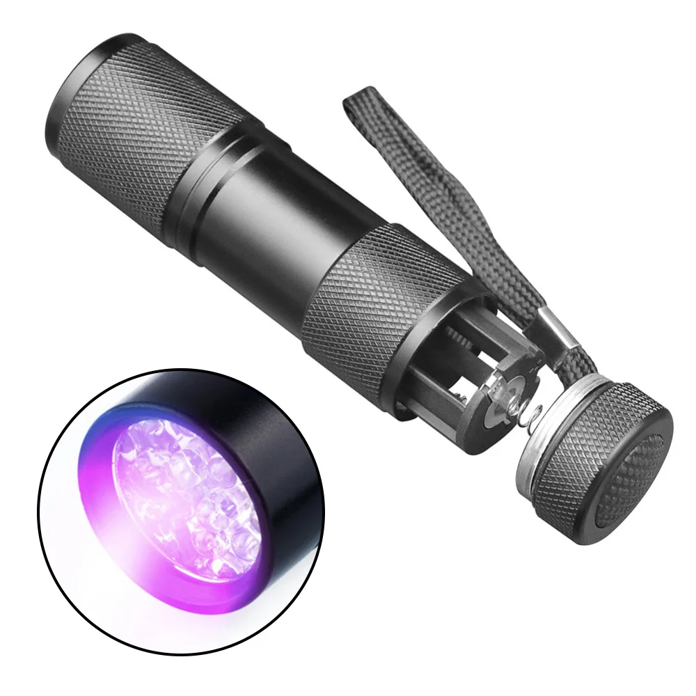 12 Светодиодный Ультрафиолетовый черный свет детектор мочи домашних животных УФ