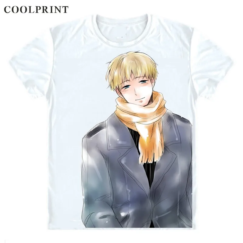 Немецкая футболка Coolprint G8 с немецким человеком Axis Powers Hetalia Мужская Повседневная