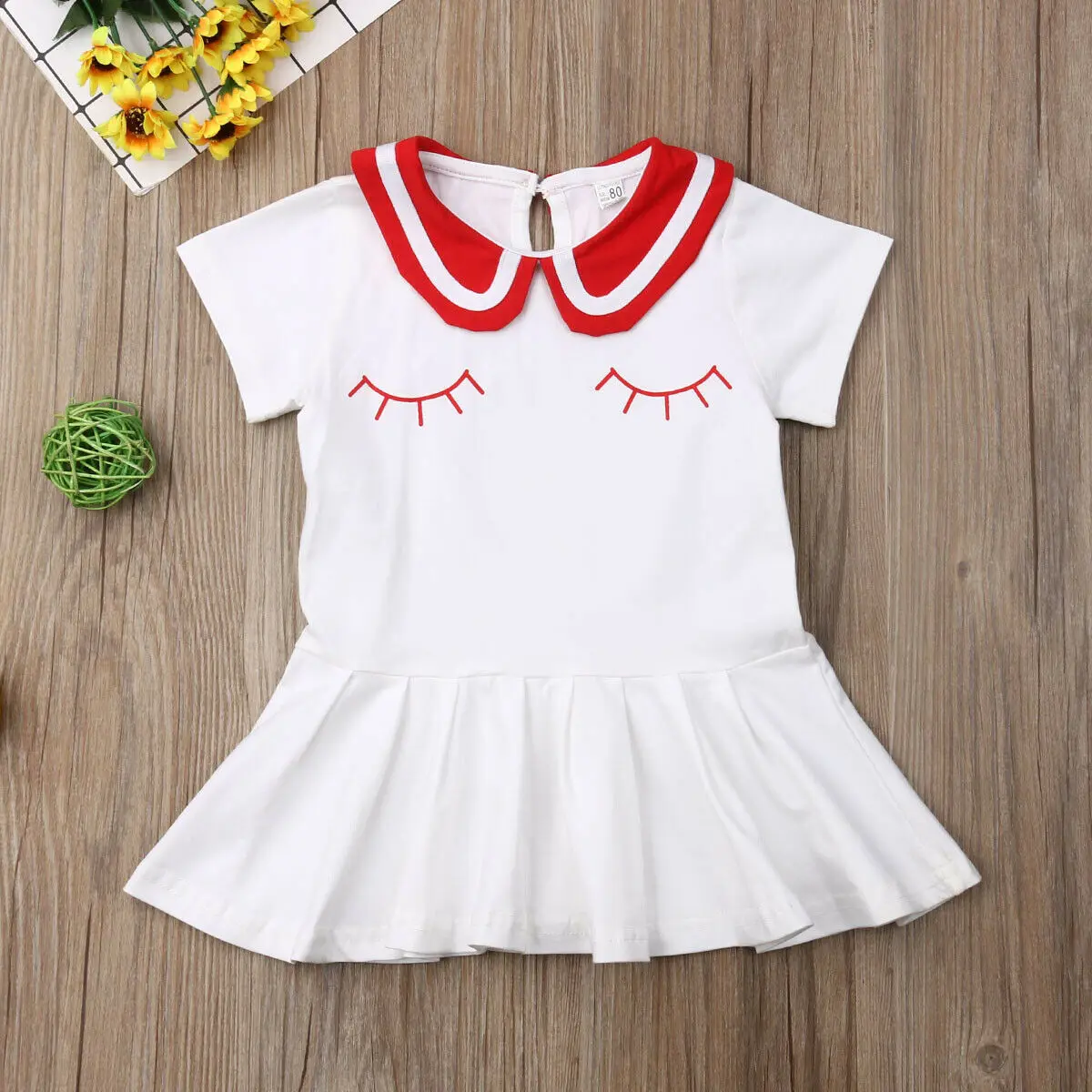 Newborn Infant Toddler Cute Baby Girls 2019 New Summer White Casual Dress Bow-Knot Party Princess Tutu Clothes | Детская одежда и