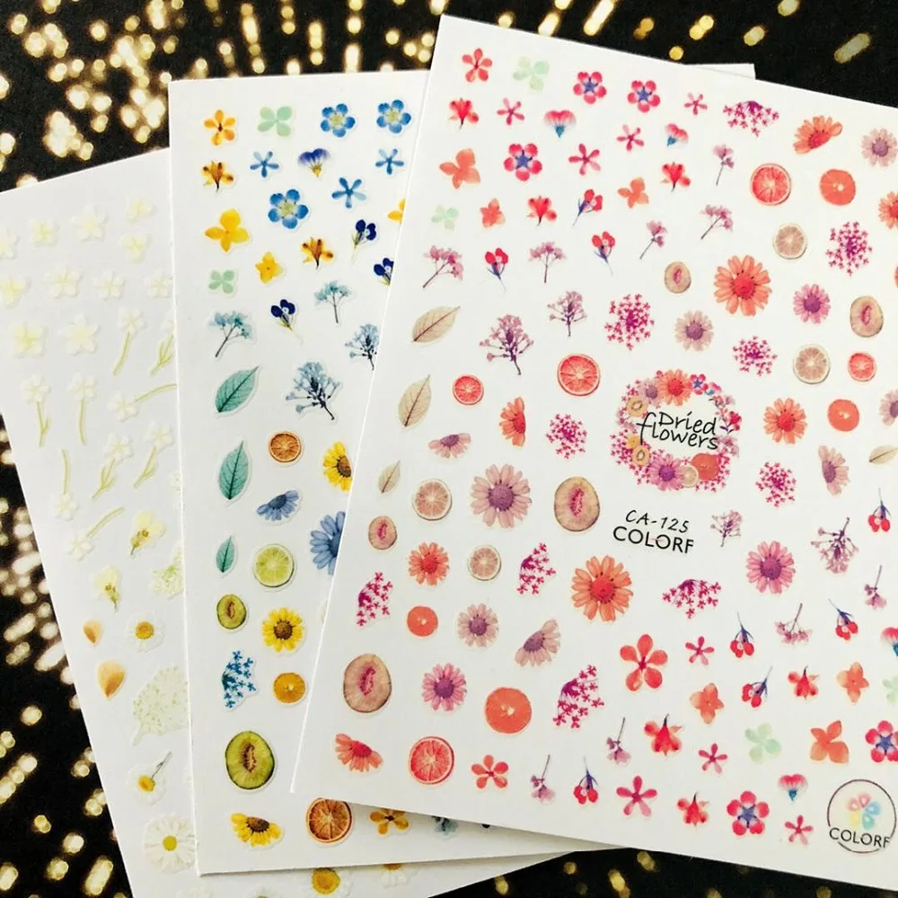 CA-123-124-125 flower 3d nail art stickers decal template diy tool decorations | Красота и здоровье