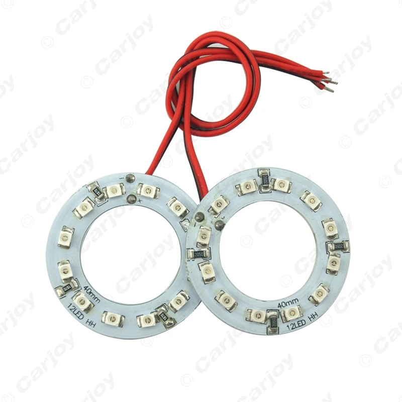 LEEWA 2 шт. 40 мм автомобильные ангельские глазки 1210/3528 12SMD светодиодные фары Halo