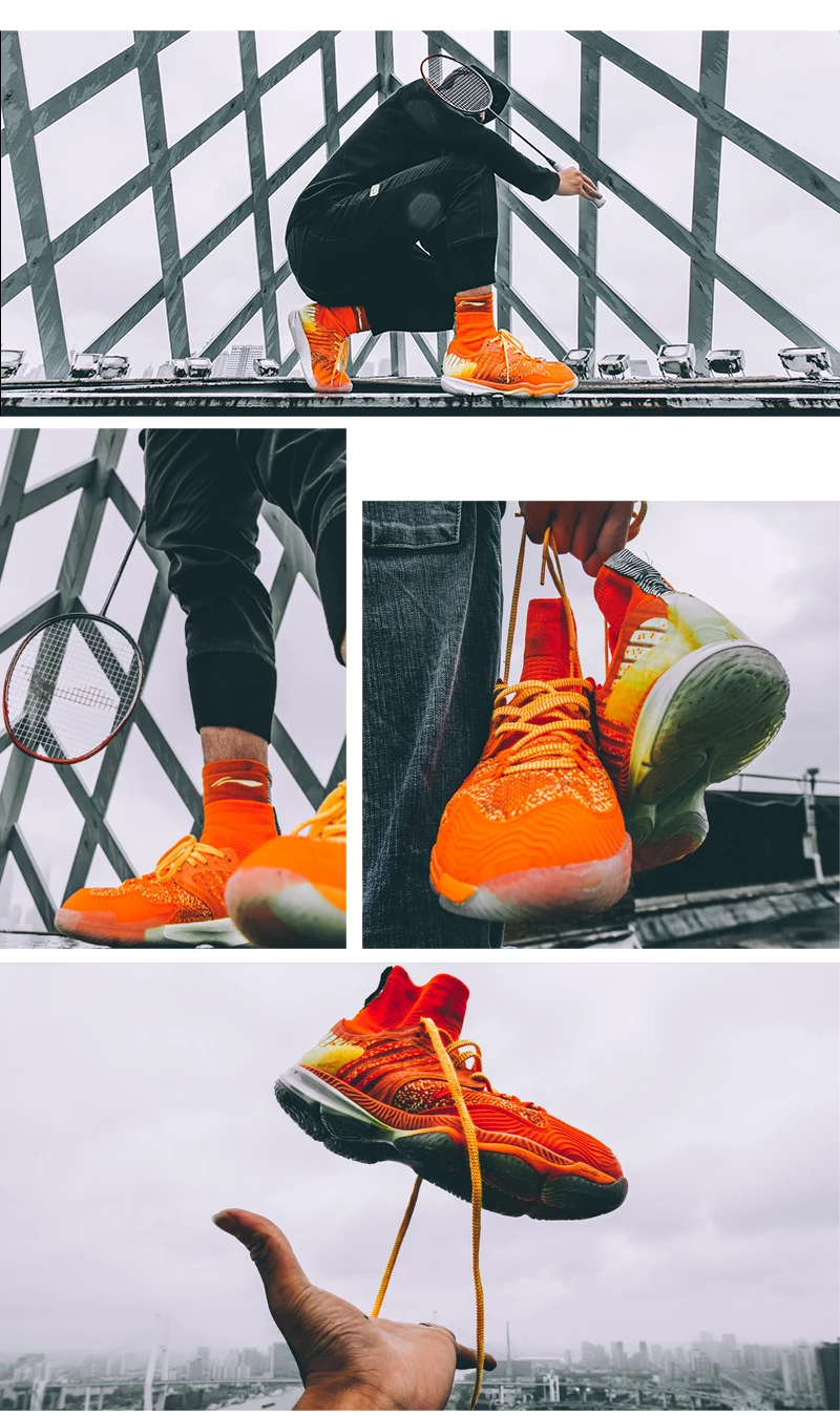 Li-Ning/Мужская Профессиональная обувь Ranger для бадминтона с высокой подушкой+ подкладка, спортивная обувь, кроссовки, AYAM009 XYY047