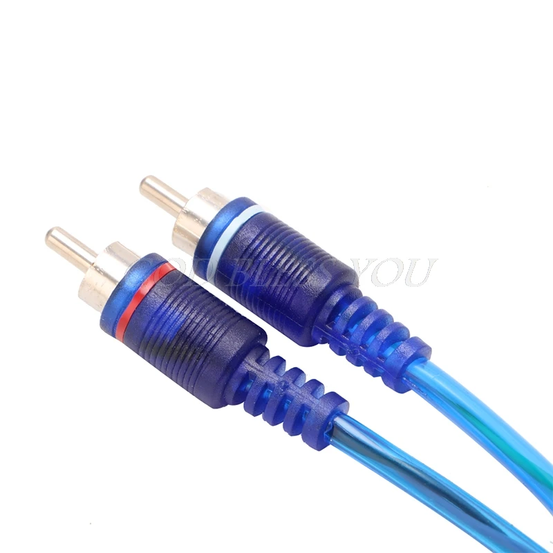 1 RCA штекер на 2 гнезда сплиттер стерео аудио Y адаптер кабель соединитель