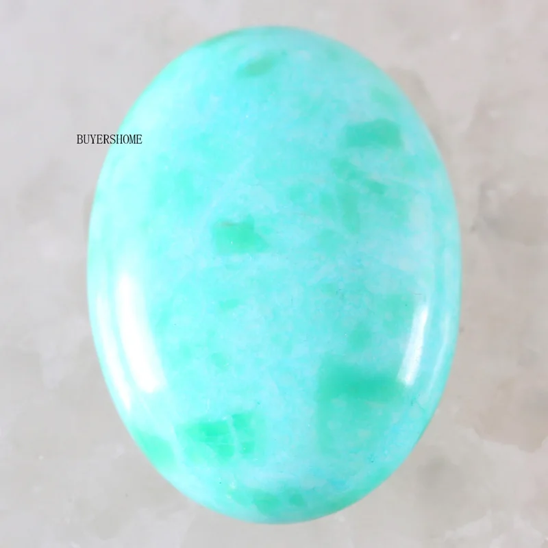 Green Amazonite 1 шт. 22x30 мм Овальный Кабошон из натурального камня для изготовления ожерелья, браслетов, сережек для женщин и мужчин, с кристаллами лаписа, родонита - Цвет: Green Amazonite