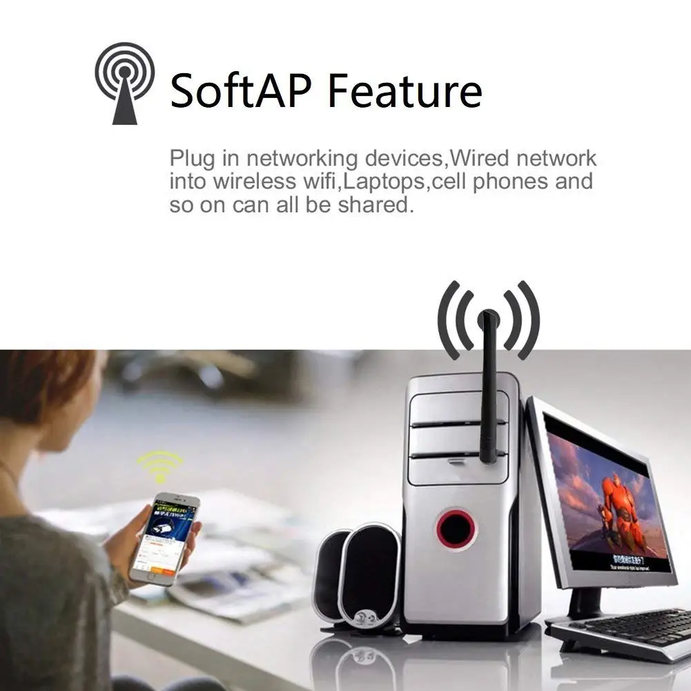 USB WiFi адаптер 1200 Мбит/с двухдиапазонный 2 4 ГГц + 5 ультра скоростной 802 11ac сетевой