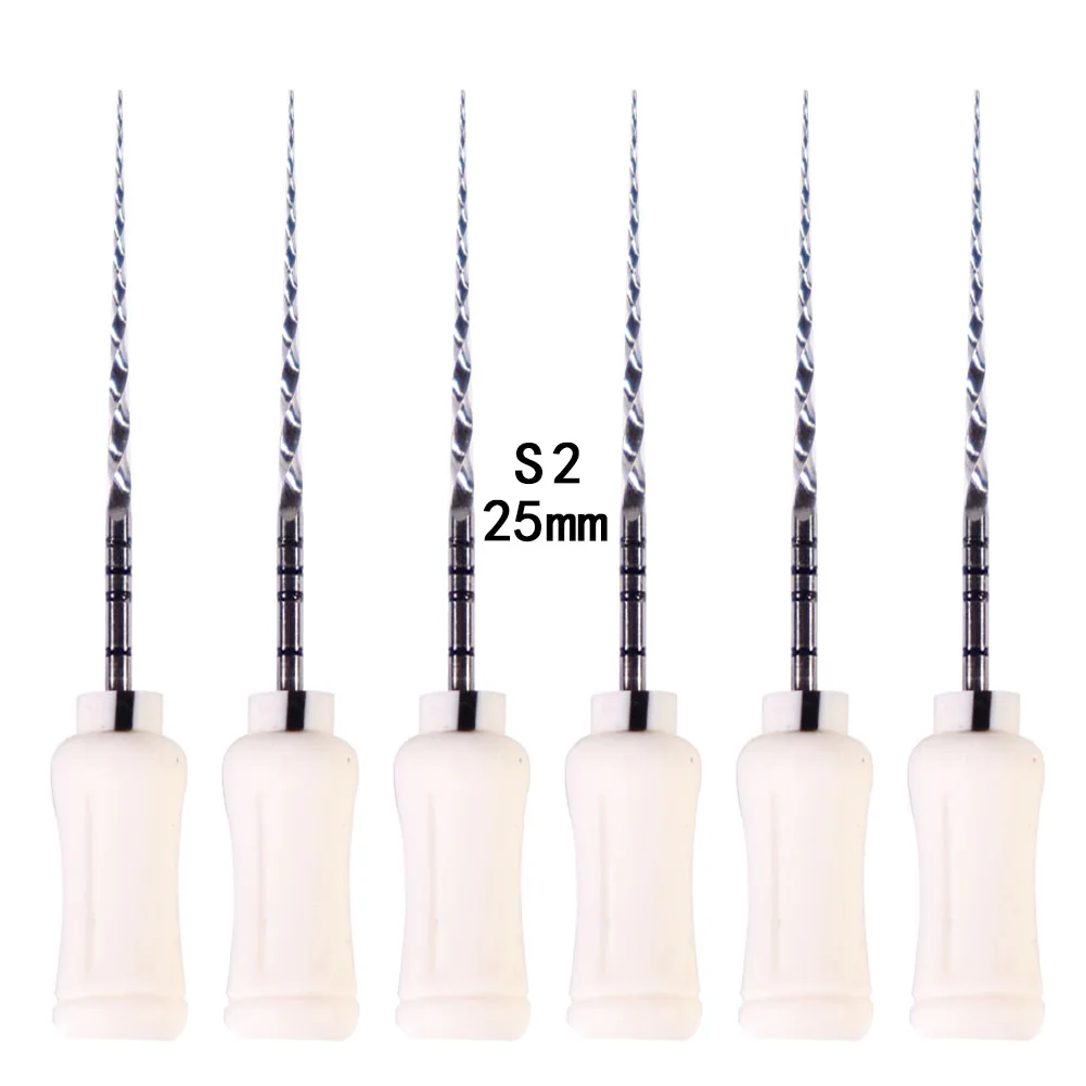 

1Pack(6pcs)25mm S2 Dental Root Canal Files Niti Hand Endodontic File Rotary