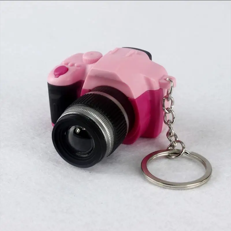 1PC Stylish Fancy Creative Camera Led Keychains With Sound LED Flashlight Key Chain Toy Ring Amazing Gift Keychain | Украшения и