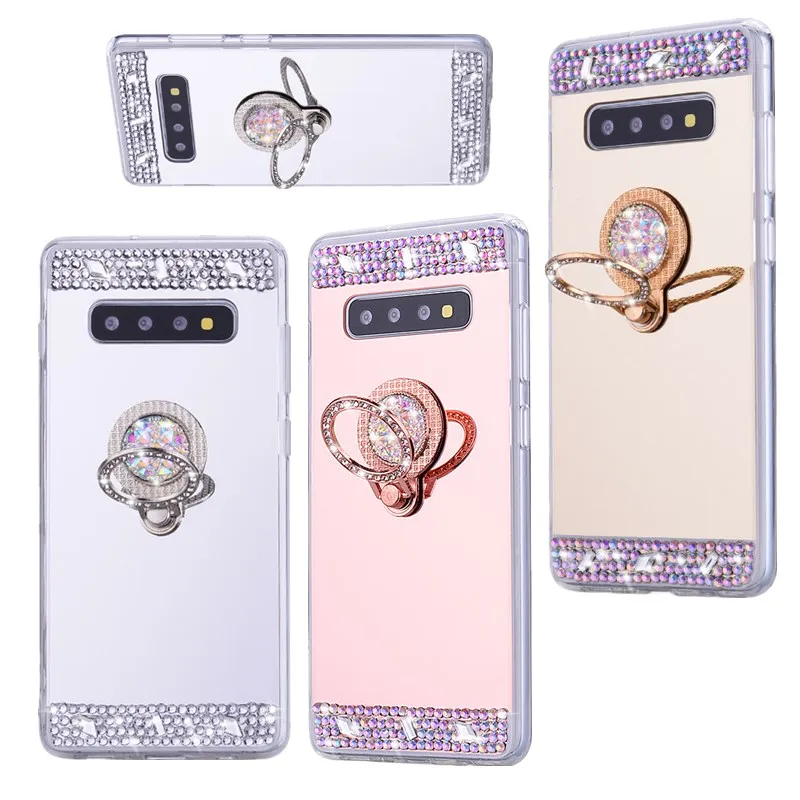 Блестящие зеркальные Чехлы для Galaxy S10 S9 S8 Plus S6 S7 Edge A7 J6 2018 задняя крышка Samsung A3 A5 2016 J3