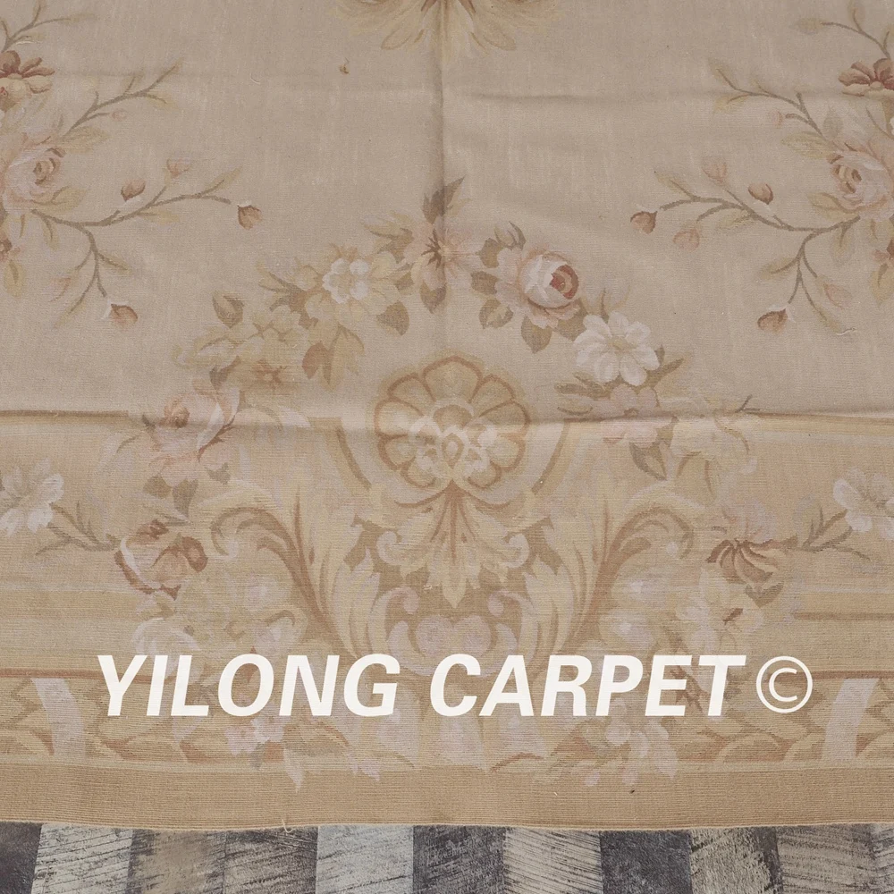 Yilong 11 'x 14' плоский плетеный индивидуальный роскошный новый белый ковер ручной