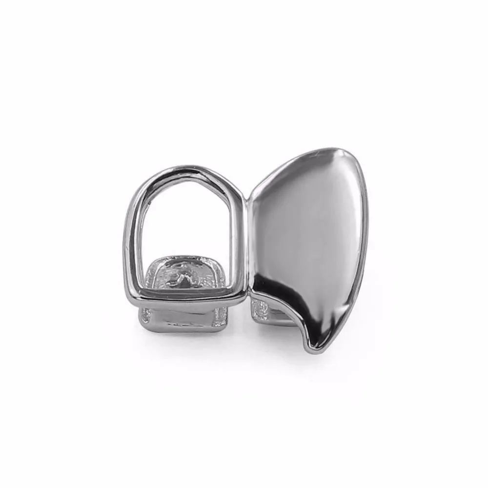 Новый заказ Золотой Серебряный цвет маленький двойной зуб крышка Grillz хип хоп