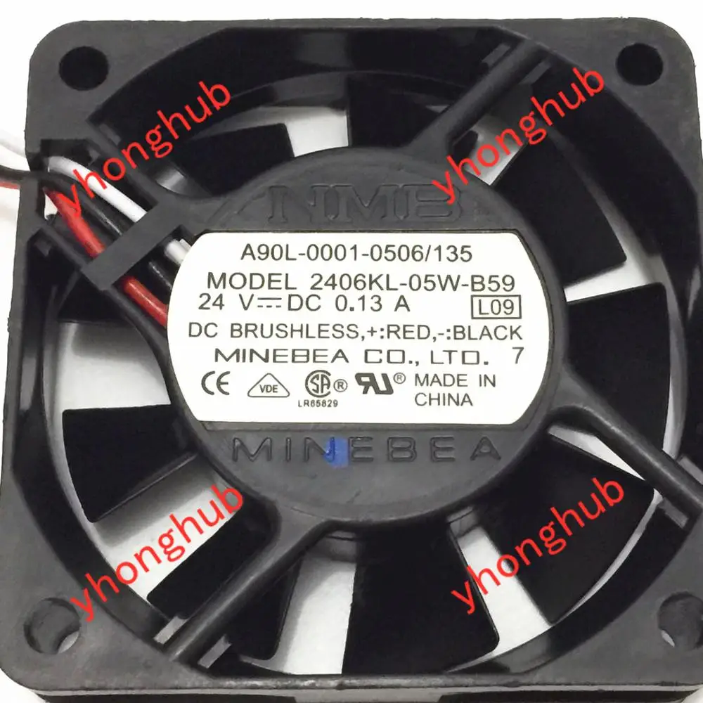 NMB MAT 2406KL 05W B59 L09 DC 24V 0.13A 3 жильный 60x60x15 мм Сервер вентилятор охлаждения|square fan|server fandc