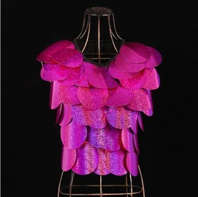 Женский костюм для бальных танцев блестящий короткий топ с блестками |