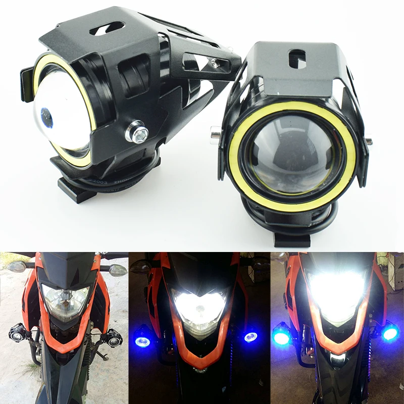 Мото rcycle рабочие огни moto 12 v 125 w U7 подсветка глаза ангела led дополнительная