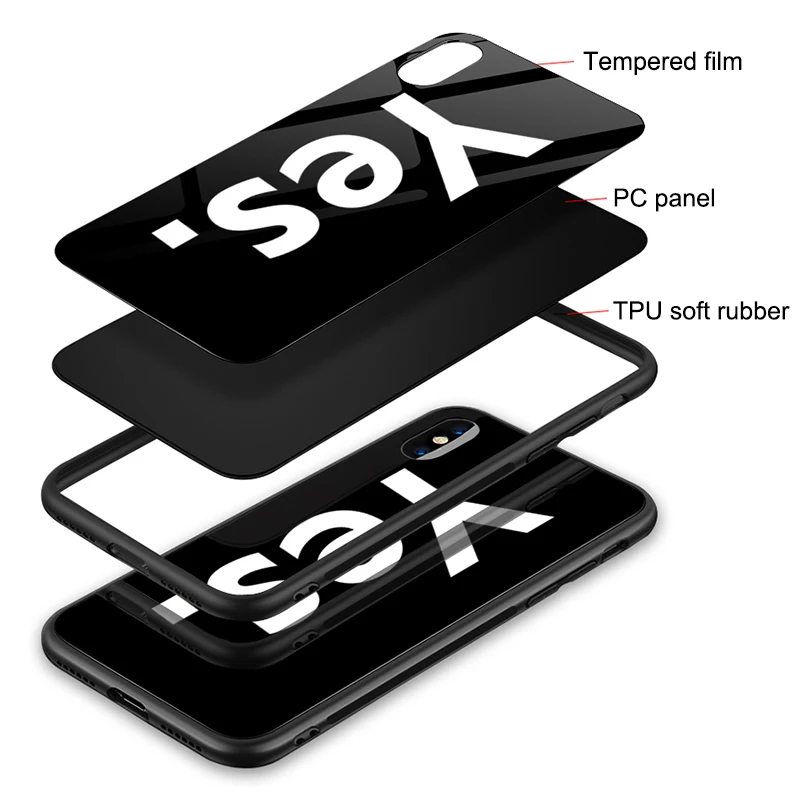 Чехол из закаленного стекла для IPhone XS Max XR X 10 8 7 6 S Plus мягкий силиконовый бампер